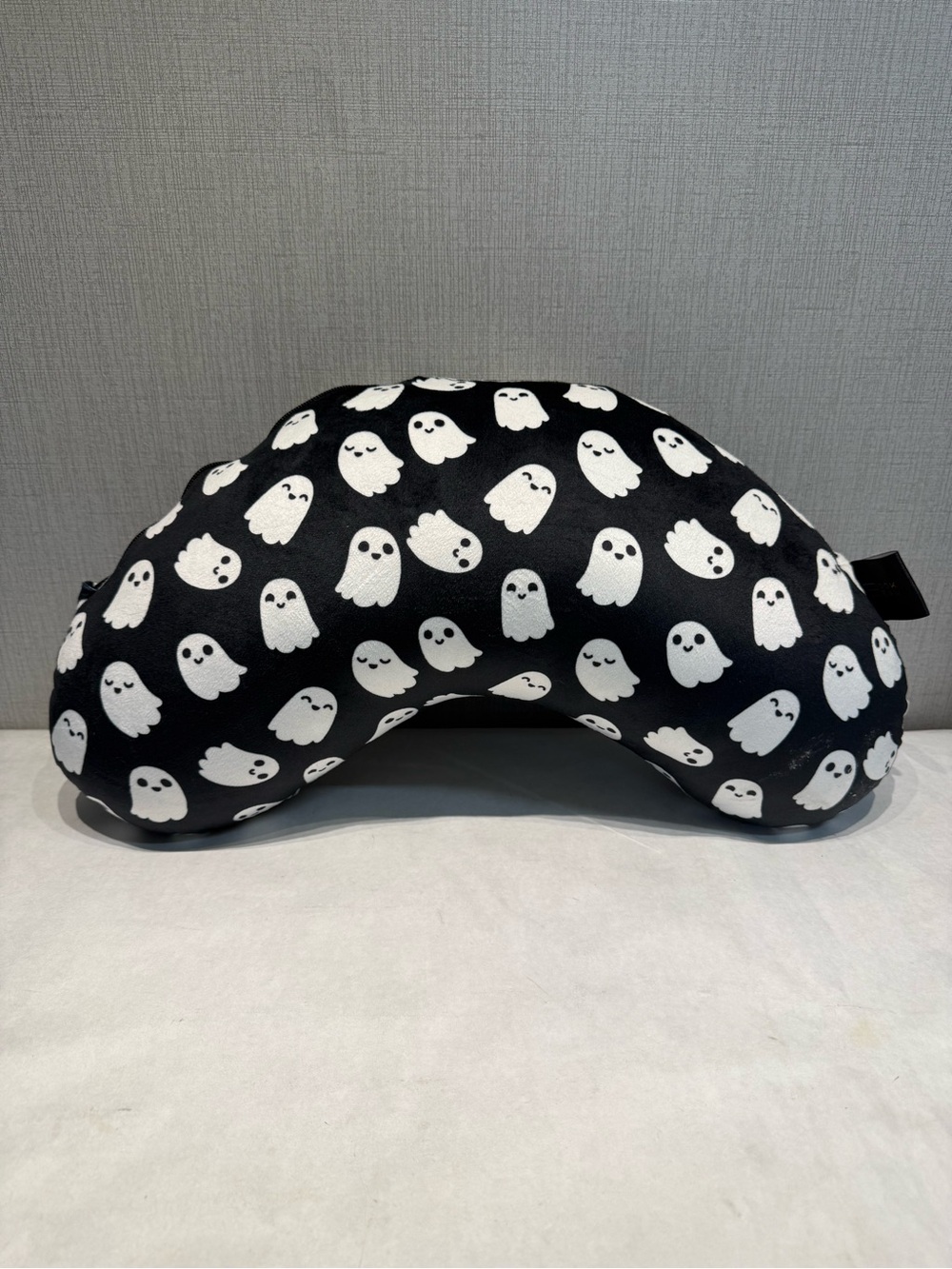 Book Beau Black Ghost Print Pillow reading travel spooky Halloween